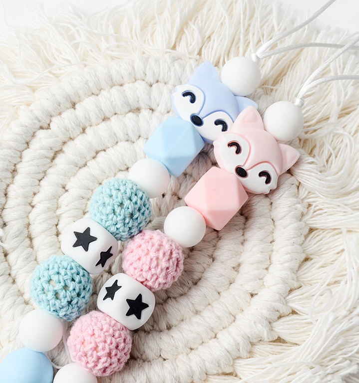 Silicone Fox Pacifier Clip Holders