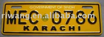 Pakistan License Plate,number plate,license plate insert