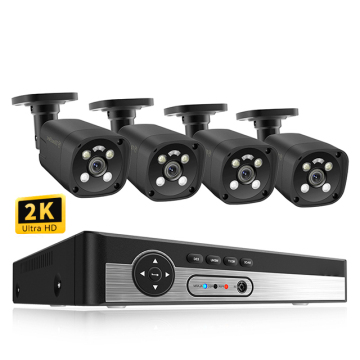 Red-Blue Light Alarm NVR Security CCTV Camera System - 4MP 8 Channel Surveillance