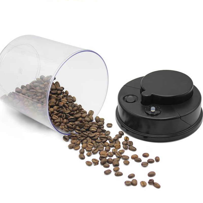 black lid plastic vacuum canister