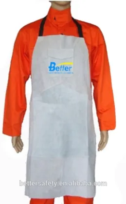 Golden Split Cowhide Welders Leather Apron w Long Sleeves