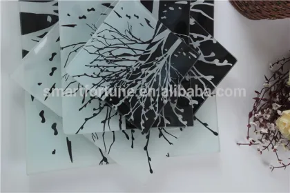 Colored Glass Plate Toughened Glass Plate Glass Dish High Quality Cake Glass Plate