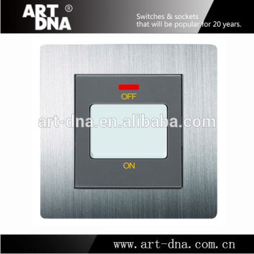 European Style A69 20A Double Pole Switch with Neon