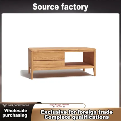 Imported Ash Solid Wood Large Coffee Table