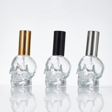 Skull Glass Perfume Bottle With Sprayer Lid 50ml