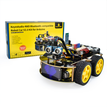 Yüksek kaliteli 4WD BT Robot Araba V2.0 Kit Robot Araba Kiti Arduino için Akıllı Robot Araç