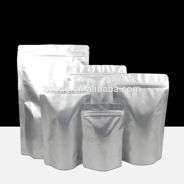PET AL PE moistureproof aluminium foil snack stand up pouch with zipper foil zip lock bag stand up pouch with zipper