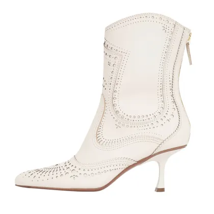 Women's Western Boot Mid-Calf Embroidered Riding Boots