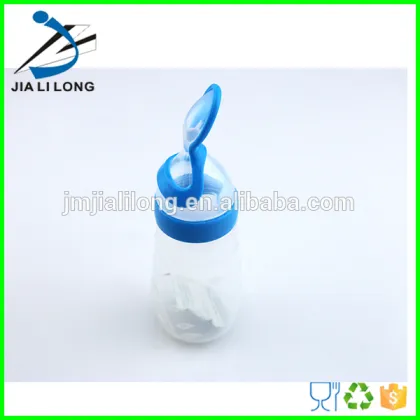 Silicone baby feeder baby bottle baby food dispensing spoon