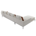 Modern Fabric Living Room Sectional Sofa