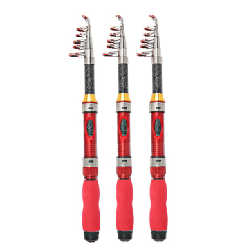 Balanzze 2.1m Fiberglass Telescopic Fly Fishing Rod - Portable 1.2-2.3M