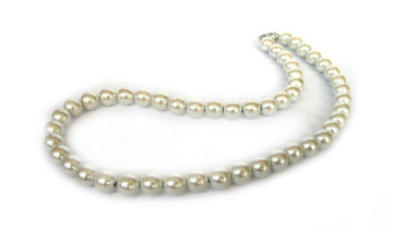 Hematite Pearl Necklace