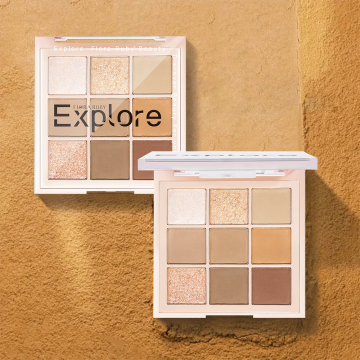 DIY Vegan Glitter Eyeshadow Palette - 9 Color Matte Eye Shadow Plate Wholesale Makeup