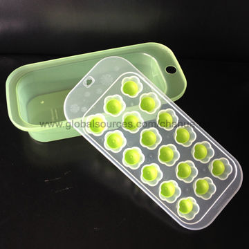 Ice Cube Tray with a Storage Box, Made of PP and TPE, Used for Making Ice Cubes