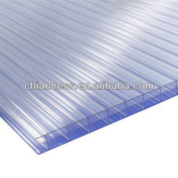 triple walls polycarbonate board pc hollow sheet with 3 layers X structure