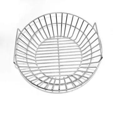 Rustproof Stainless Steel Charcoal Ash Basket with Rotisserie for Charcoal Grills