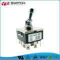 125V 15A Switch de alternância de latão on-off-on para carro