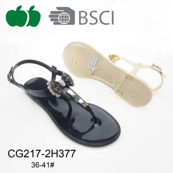 Fashion Beautiful Design Lady Jelly Pvc Sandal