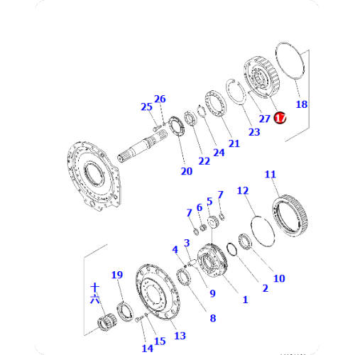 Dump truck HD785-7 hub 561-15-72291