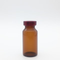 Flacons de sérum stériles ambre de 8 ml, bouchon rouge