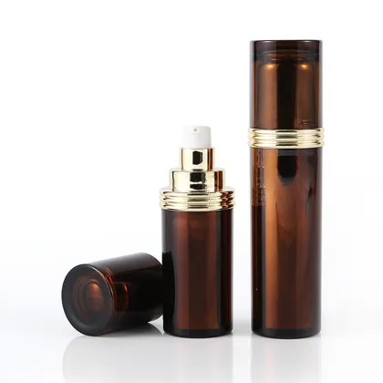 Brown 50g Face Cosmetics Cream Lotion Jars Containers with Lids