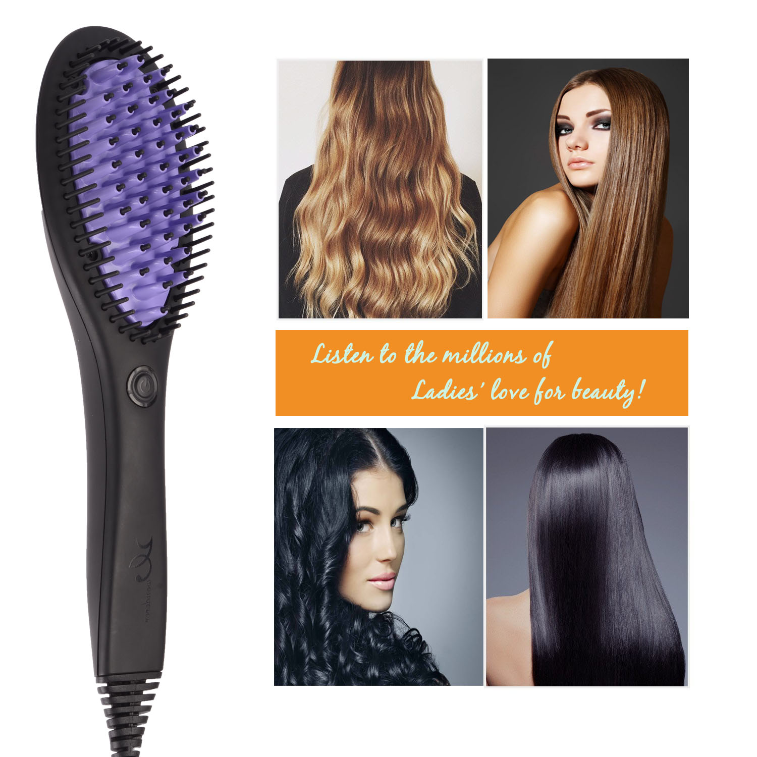 hair straightener brush