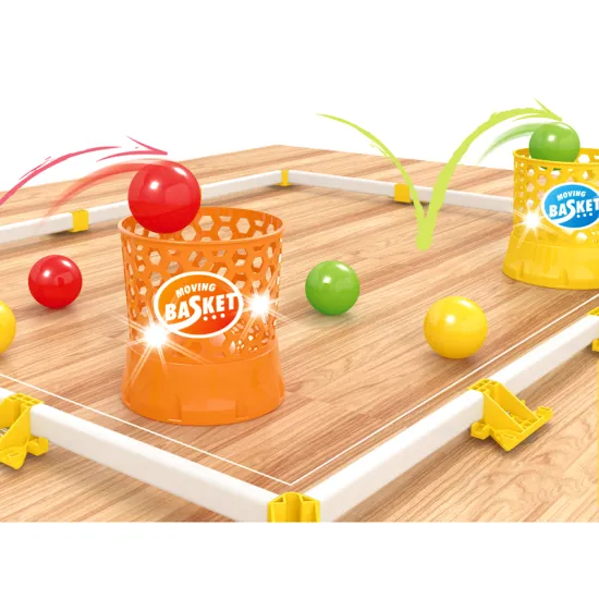Interactive Floor Game: Ball Throwing Machine with Suspended Basketball Hoop and Ocean Balls