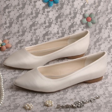 Bridal Flats Ivory Pointed Toe