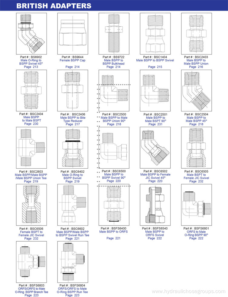 Hydraulic Adaptor BSPP BSC