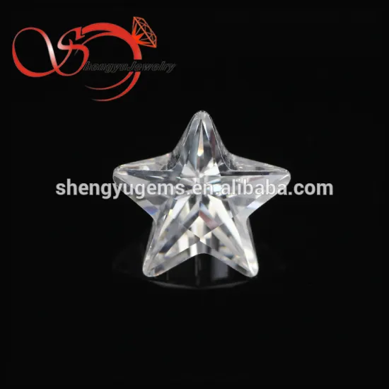 Star Shape Zircon 10*10mm Loose Stone big cubic zirconia stone