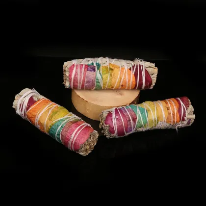 Hot Selling 7 Chakras Flower Sage Smudge Sticks with White Sage Bundle