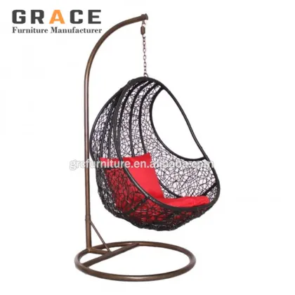 Factory Price Hotel Rattan Lee West Egg Chair - Outdoor Double Seat Garden Furniture