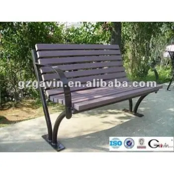 Purple recycled plastic wood bench made in china
