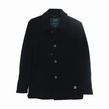 Men's woolen jacket, made of woolen fabric