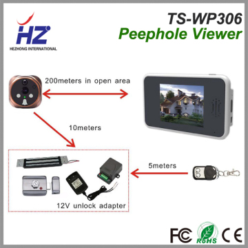Wireless unlock control 3.5 inch TFT color digital door viewer