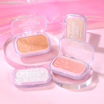 YABAOLIAN Private Label 4-Color Glowing Highlighter Makeup Powder