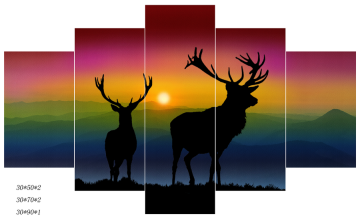 animal bedroom deco modern simple high quality printed beaytiful abstract pattern home decorated group oil painting