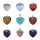 Gemstone Antique Silver Alloy Heart Pendant for DIY Making Jewelry