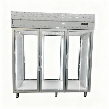 Double sided glass door refrigerator