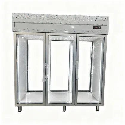 Double sided glass door refrigerator