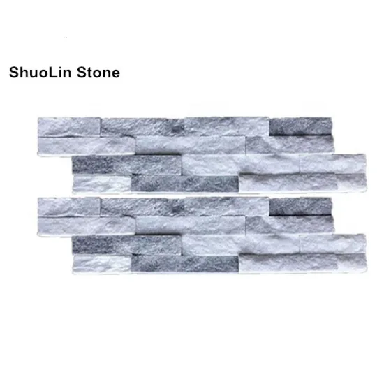Natural Stone Quartz Plate White-Grey 10*40CM