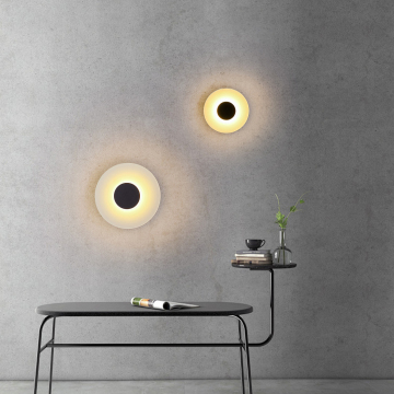 Black Minimalist LED Wall Lamp for Living Room and Bedroom