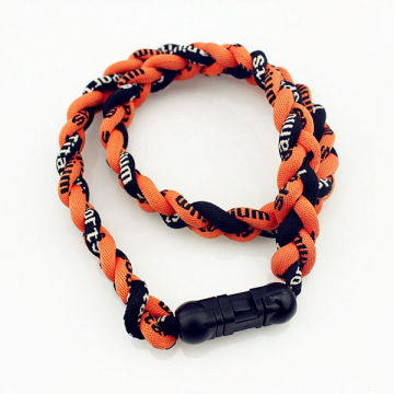 Soft Feeling Nylon Power Balance Necklace, Sports Titanium Braided Necklace For Gift