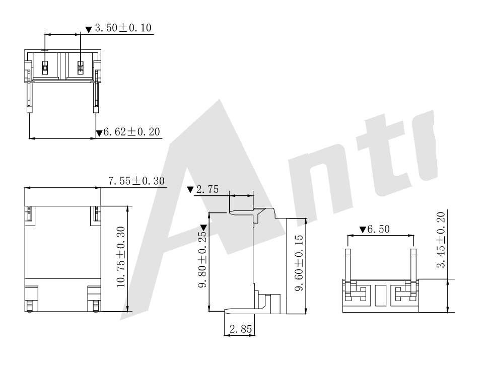 BHS3,50 mm attraverso il foro Wafe Connector Series AW3501SV-02P