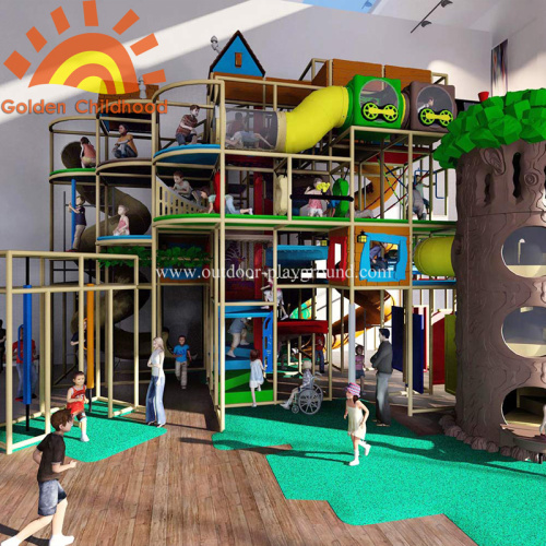 Large Play Structures Indoor Theme With Slide