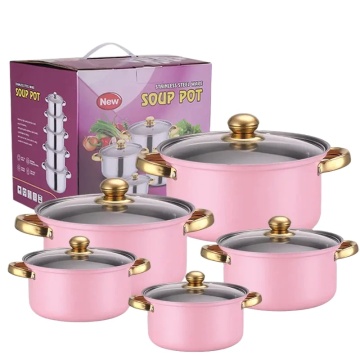 Wholesale Stainless Steel Kitchen Ware Set - 10 Piece Cookware Set for Milk and Soup