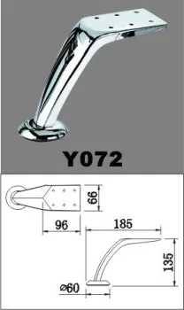 Chrome Plated Furniture Parts Steel Sofa Leg for Sofa Set