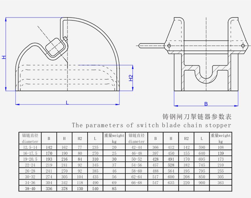 Casting Bar Type Chain Stopper factory price