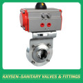 DIN Sanitary Aluminium Pneumatic Butterfly Valve Weld end