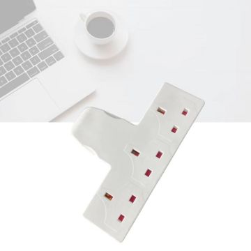 UK Power Adapter: 1 to 3 Socket Travel Adapter Plug